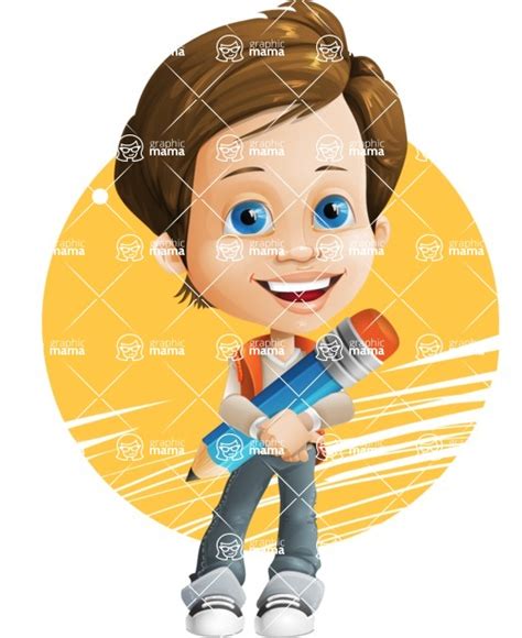 Playful Boy Cartoon Vector Character Aka Richie Shape 7 Graphicmama
