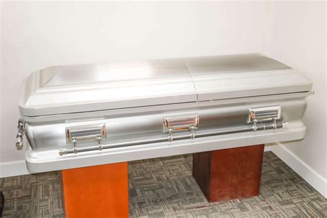 Silver Metal Casket Baileys Funeral Home