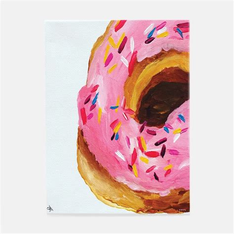 Donut Print Pop Art Print 4th Grade Art Canvas Crafts