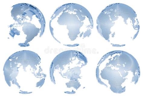 3d Globes Isolated On White Picture Image 4584799