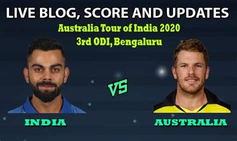 Check out 2020 live cricket score of ball by ball & full scorecard of international & domestic matches online. India vs Australia 2020, 3rd ODI Live Cricket Score, ball ...