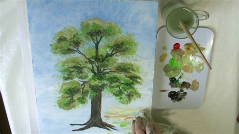 Baumstämme als sitzbänke, hocker & barhocker. VIDEO: Bäume malen - mit Acrylfarben gelingen Sie so