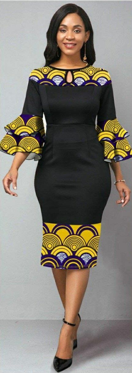 Rosewe In 2020 Flare Sleeve Dress African Wear Dresses Tribal Print Dress
