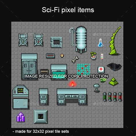 Sci Fi Game Sprites And Sheet Templates From Graphicriver