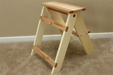 Wood Wooden Folding Step Stool Plans How To Build An Easy Diy