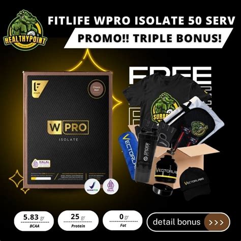 Jual Fitlife Isolate 50 Serving Whey Protein Isolate Wpro Iso Susu