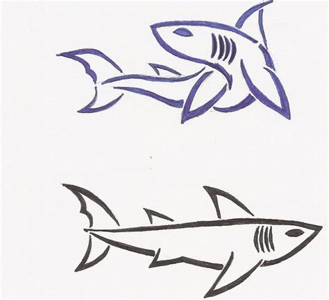 Tribal Shark Tattoos By Rorirogers On Deviantart Shark Tattoos