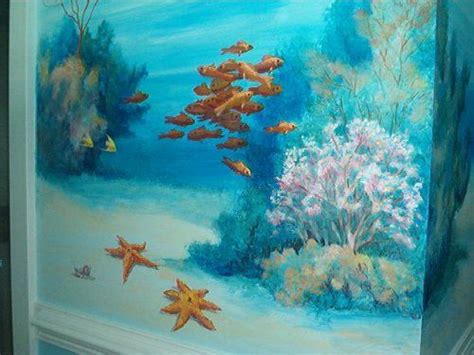 Under The Sea Mural In Childs Room Wetcanvas Sea Murals Ocean