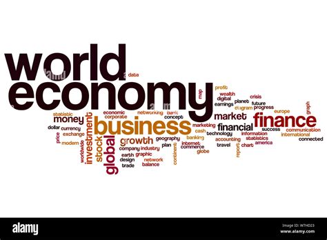 World Economy Word Cloud Concept Stock Photo Alamy