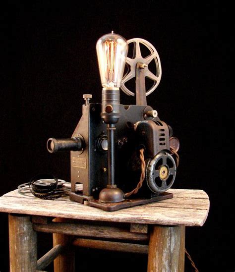 Table Lamp Upcycled Vintage Projector Lamp Lamp Projector Lamp Upcycled Vintage