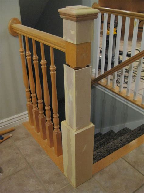 Made in the usa , box newels. DIY Stair Banister Tutorial - Part 1, Building Around ...