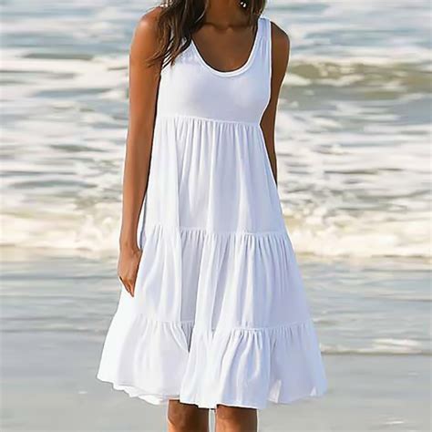 Womens Sleeveless Beach Dress