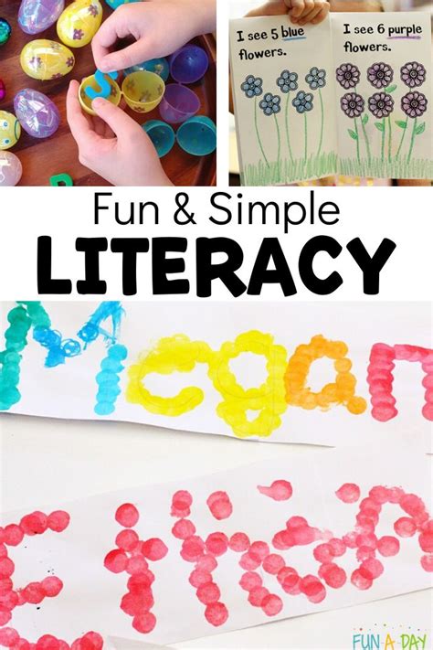 Simple Early Literacy Activities For Preschool And Kindergarten Kids In