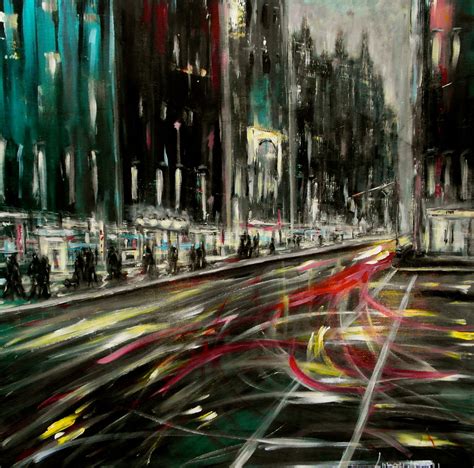 The Show By Lindsey Mackay Painting Black And White Skyline
