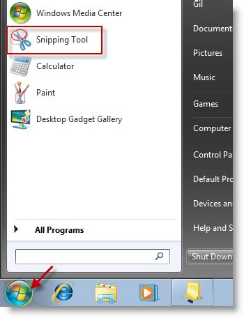 In windows vista and windows 7, the snipping tool can be used to take screenshot of either a small portion of a window or the whole screen. How to Use the Windows 7 Snipping Tool