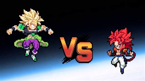 Db Sprite Animation 3 Gogeta Ssj4 Vs Dbs Broly Youtube