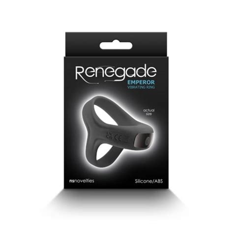 Renegade Emperor Vibrating Silicone Cock And Ball Ring Black Sex Toys