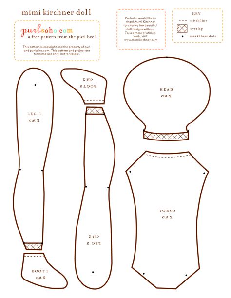 Free Printable Cloth Doll Sewing Patterns PRINTABLE TEMPLATES
