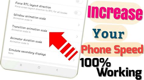 How To Increase Android Phone Speed 100 By Transition Animation Scale