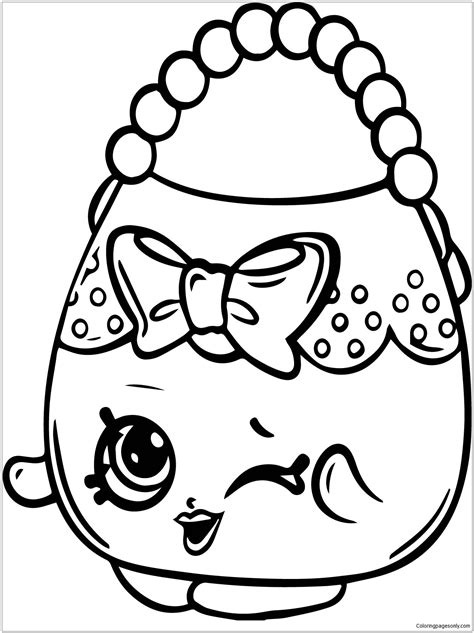 Shopkins dolls coloring pages at getcolorings; Shopkins Handbag Coloring Page - Free Coloring Pages Online