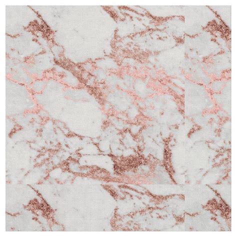 Modern Faux Rose Gold Glitter Marble Texture Image Fabric Rose Gold