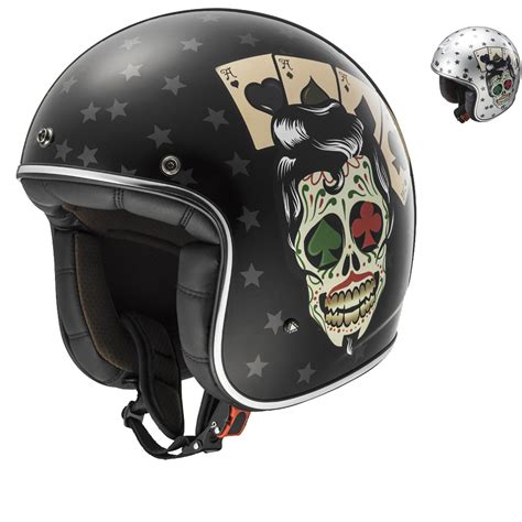 There are many reasons to choose an open face crash helmet over a full face model. LS2 OF583.30 Bobber Tattoo Open Face Motorcycle Helmet ...