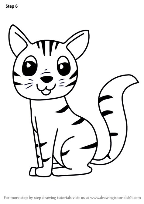 Cartoon animals and drawing go hand in hand. Learn How to Draw a Cartoon Cat (Cartoon Animals) Step by ...