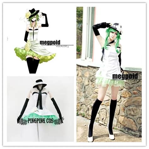 Vocaloid Gumi Megpoid White Dress Cosplay Costumes Party Girl Suit Any