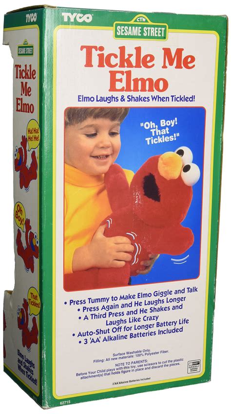 Tyco Sesame Street Vintage 1995 Tickle Me Elmo Plush Doll 16”