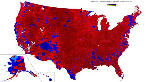 The republican party nominee, businessman donald trump from new york, and his running mate, governor mike pence of indiana. 2016 US presidential election map by precinct[10000X5617 ...