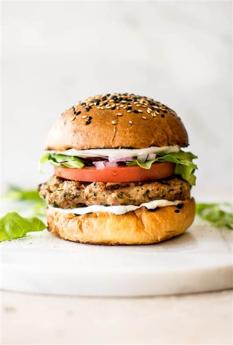 Delicious And Juicy Ground Turkey Burgers With Fresh Seasoning Blend