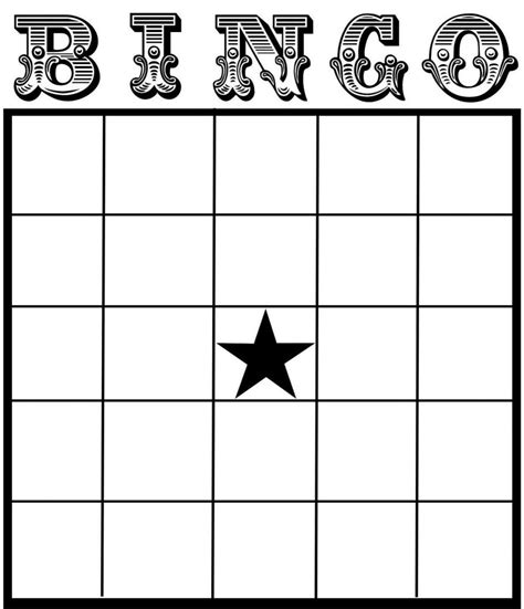 Printable Bingo Template Free
