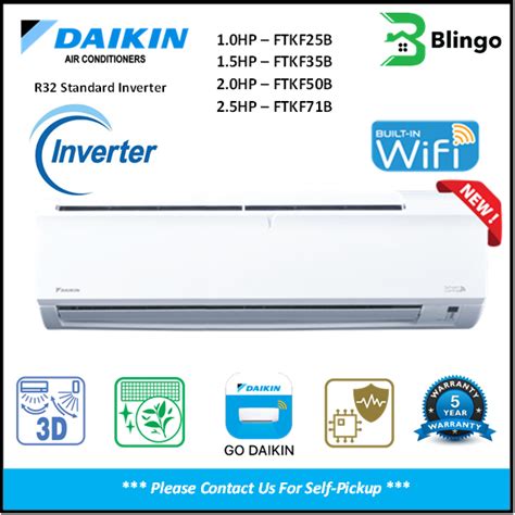 Daikin Hp Hp R Standard Inverter Air Conditioner Ftkf