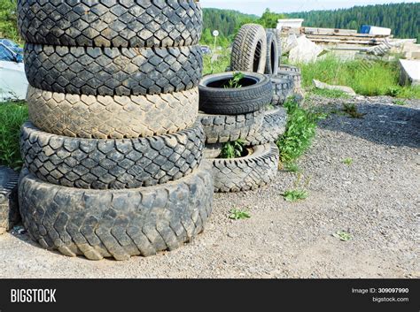 Used Car Tires Pile Image And Photo Free Trial Bigstock