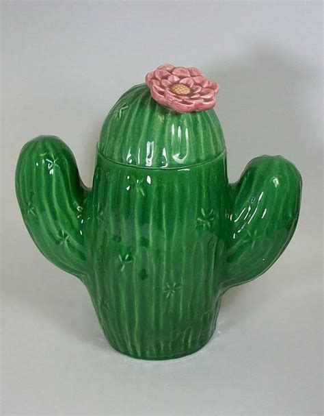Vintage Treasure Craft Saguaro Cactus Cookie Jar Large Kitchen