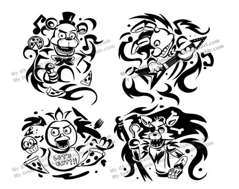 Fnaf 1 Tattoo Designs By Duskyanimations Cartoon Drawings Disney Fnaf