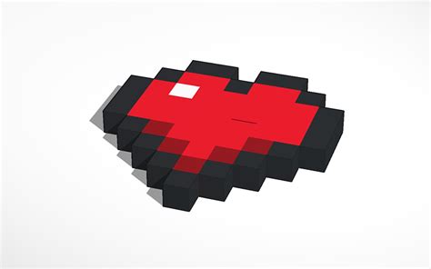 3d Design Minecraft Heart Tinkercad