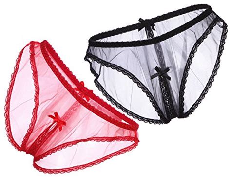 buy so sexy lingerie tm 2 pack sheer hipster open crotch panties large red and black online