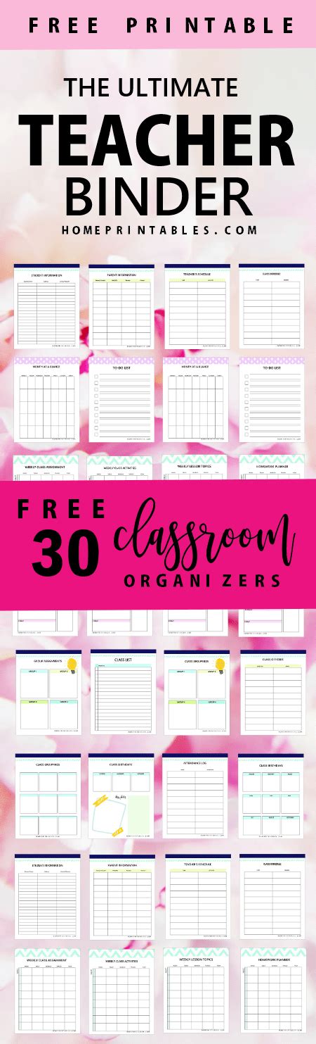 If you don't see a teachers printable design or category that you want, please take a moment to let us know what. Free Teacher Binder Printables: 30+ Class Planners! - Home ...