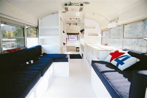 Astounding 15 Short Bus Conversion Interior Ideas For Cozy Living
