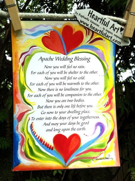 Apache Wedding Blessing 5x7 Poster Inspirational By Heartfulart