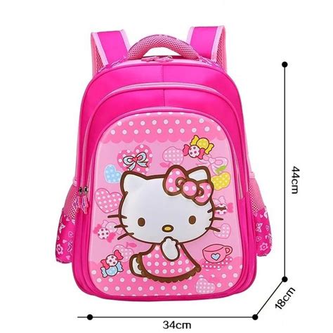 Children Hello Kitty School Bag For Girls Cartoon Backpack Bags School