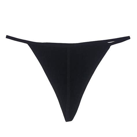 Oem Women Thong G String Sexy Black Lightweight T Back Thong Simple Low Rise Soft Stretch Thong