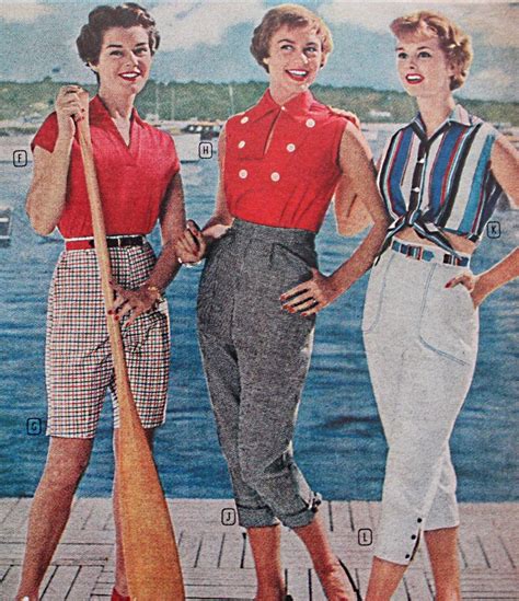 1958 nautical colors make summer capris fashionable 1950s summer fashion fifties fashion retro