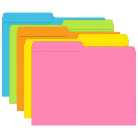 Mini File Folders Brite Colors 25pkg Top336 Top Notch Teacher