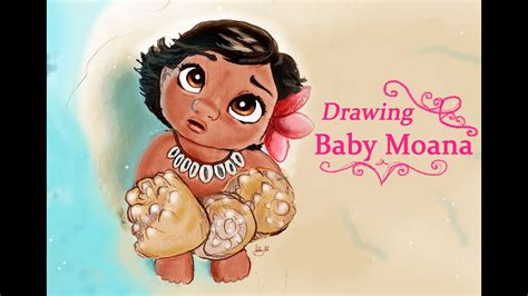 Can't wait to watch this cute disney movie and meet the new princess. Speed Drawing - baby Moana - YouTube