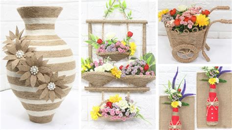 Beautiful decor items made with your own hands, there are simple ways to make stunning items, it does not necessarily have to be complicated and intricate. 5 Jute craft ideas | Home decorating ideas handmade | #3 ...