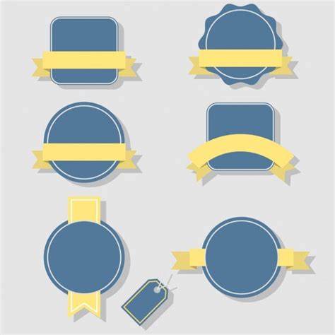 Free Vector Badges With Ribbons Collection
