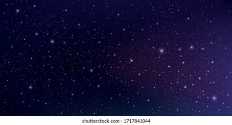 Realistic Starry Sky Glow Starry Nights Stock Vector Royalty Free
