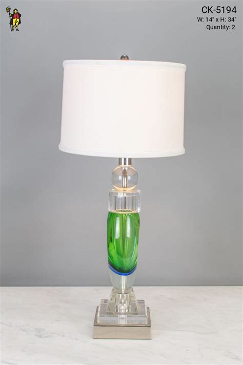 modern green glass table lamp table lamps collection city knickerbocker lighting rentals